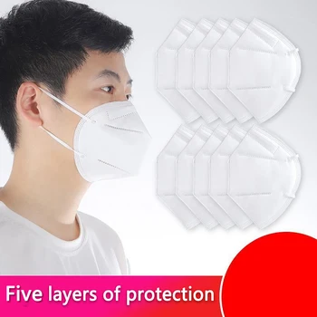 

Five-layer Dust Mask Fine Air Filter Anti Odor Smog Pollen Dust Face Mouth Mask New Safety Protective Mask 1 Pc Wholesale