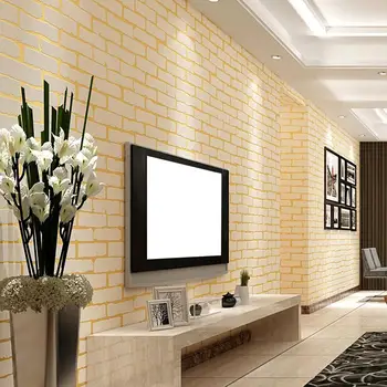 

Non-Woven Fabric Wallpaper Brick Pattern Home Decor Creative Embossed Wall Papers Diy 10M Mural Art Kitchen Wall Stickers