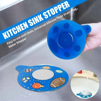 

Silicone Floor Drain Water Stopper Plug Kitchen Sink Bathtub Hair Stoppers Cover Bathroom Accessories 13*13cm Universal
