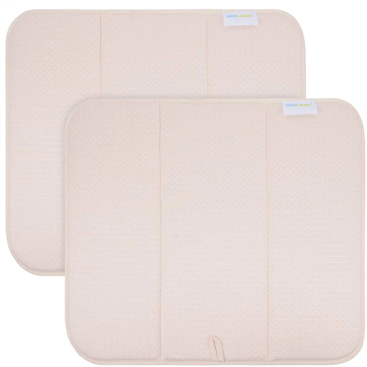Sunland Microfiber Dish Drying Mat Super Absorbent Dish Drying Rack Pads Kitchen Counter Mat 16InchX18Inch 2 Packs