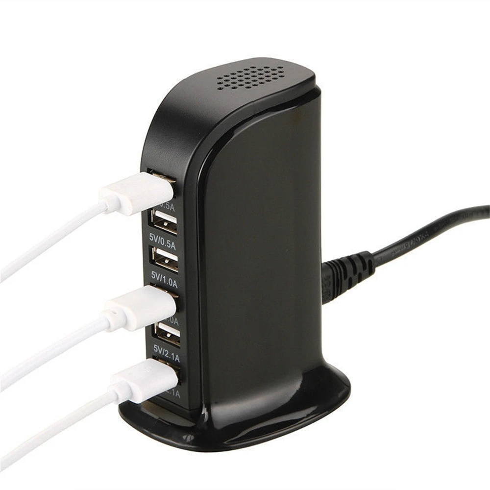 30 Вт мульти 6 порт USB зарядное устройство 6A быстрая зарядная станция Настольный дорожный концентратор
