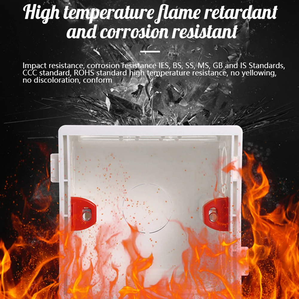 Switch Box Atlectric Mounting Cassette Junction Hidden Concealed Internal Mounting Wall Box Cassette Type 86mm White
