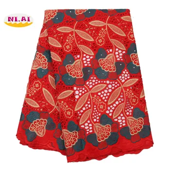 

NIAI African Cotton Lace Fabric 2020 High Quality Swiss Voile Lace In Switzerland Nigerian Lace Fabric For Party Dress XY3165B-2