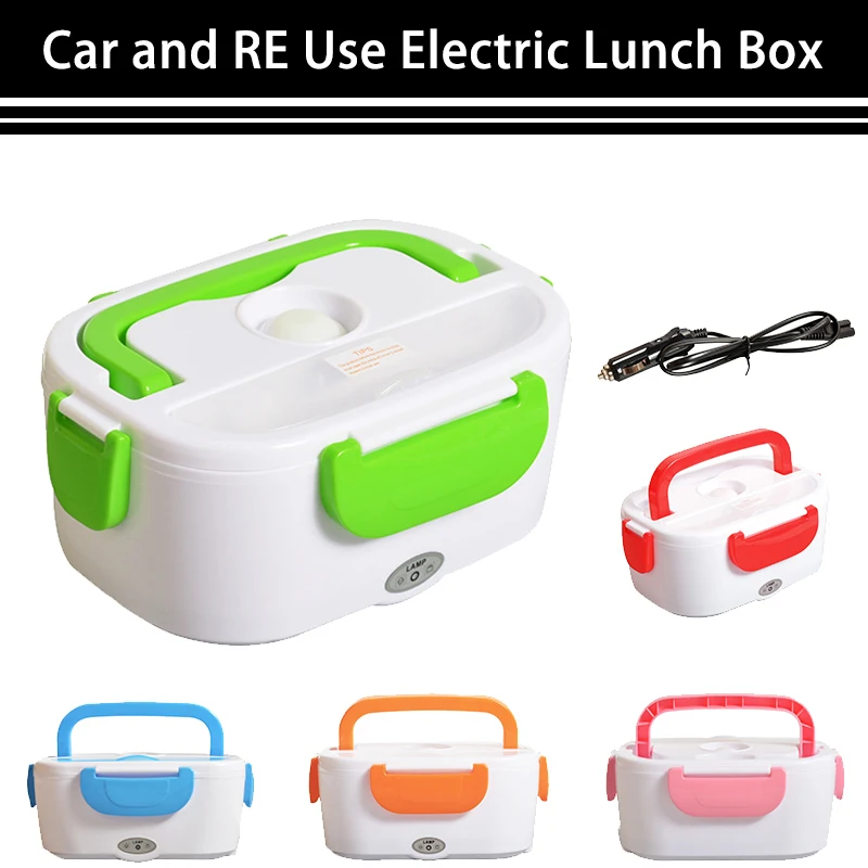 Portable Electric 12V Heated Lunch Box Bento Boxes Auto Car Food Rice Container Warmer For School O