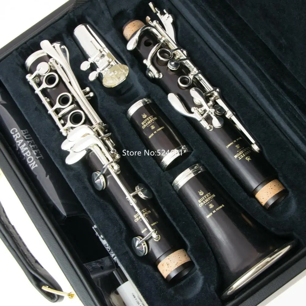 et Crampon R13 Bb Clarinet 17 keys Bakelite or Ebony Wood Body Sliver Plated Keys Musical instrument Professional With Case