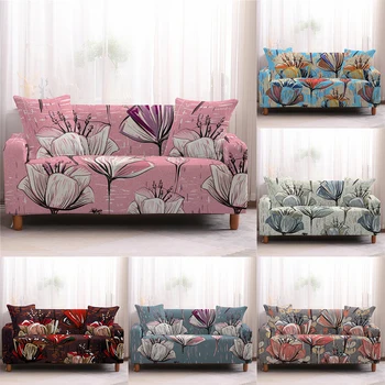 

Retro Flower Elastic Sofa Cover Wrap All-Inclusive Slip-Resistant Sofa Covers Seat Couch Covers Sofa Towel Single/Two/Three/Four
