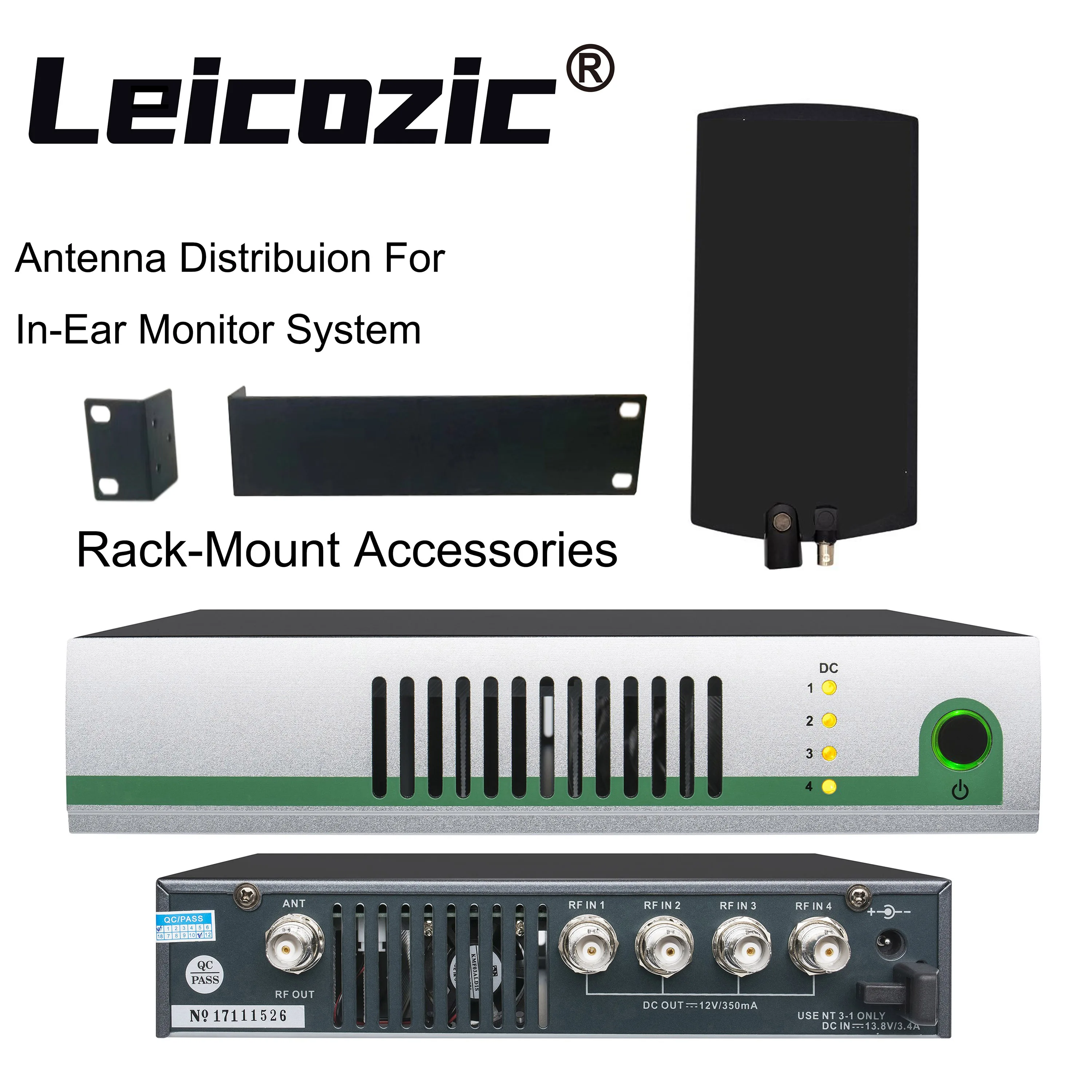 500-950Mhz UHF Wireless System Antenna Power Distribution Amp + Active Transmitter Combiner for In Ear Monitor SR2050 IEM