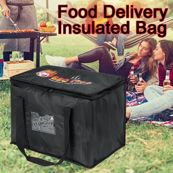 

Lunch Ice Pack Thermal Insulation Drink Carrier Food Delivery Bag Waterproof Picnic Large Restaurant Pizza Takeaway Cooler