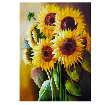 

Full diamond 5D flower diamond painting sunflower DIY diamond embroidery kit landscape mosaic home decoration gift