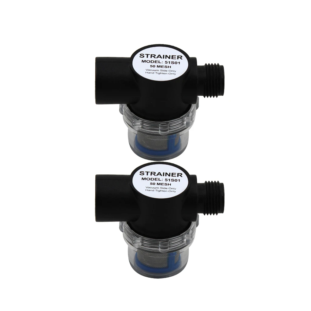 2xMARINE RV WATER PUMP TWIST ON STRAINER FILTER For 44/51/54 Diaphragm Pumps