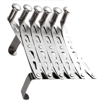 

Stainless Steel Six-Fold Door Rear Hook Retractable Drying Rack