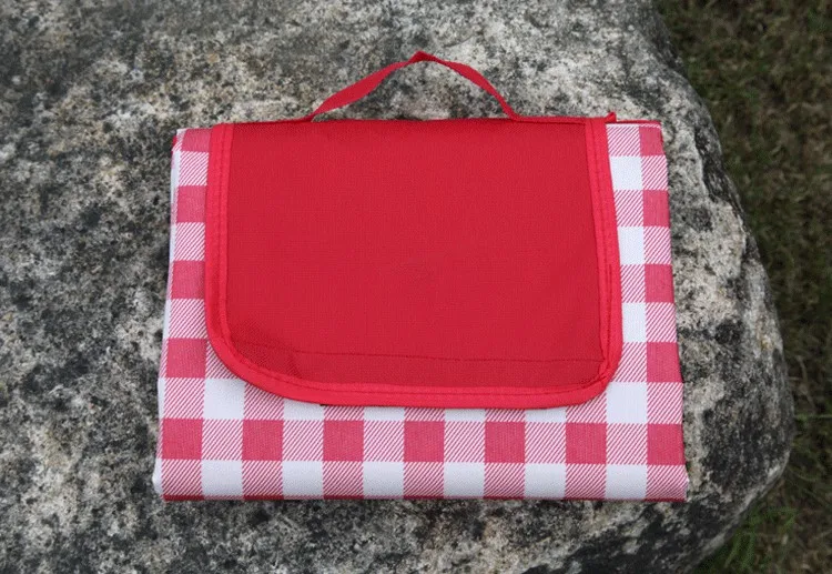 Переносной Коврик для кемпинга в клетку, водонепроницаемый складной матрас для кемпинга, детский коврик для альпинизма на открытом воздухе, пляжное одеяло для пикника, для многопользовательского пикника - Цвет: Red Plaid