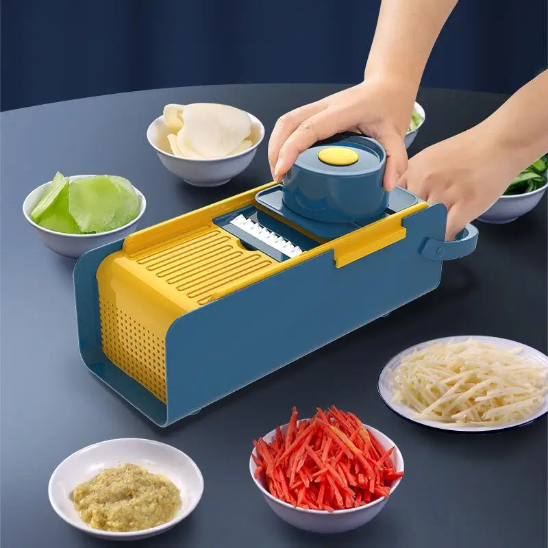 

Vegetable Slicer Fruit Slicer Grater Cutter Multifunctional Potato Carrot Peeler New Kitchen Tool Accessories Drain Basket