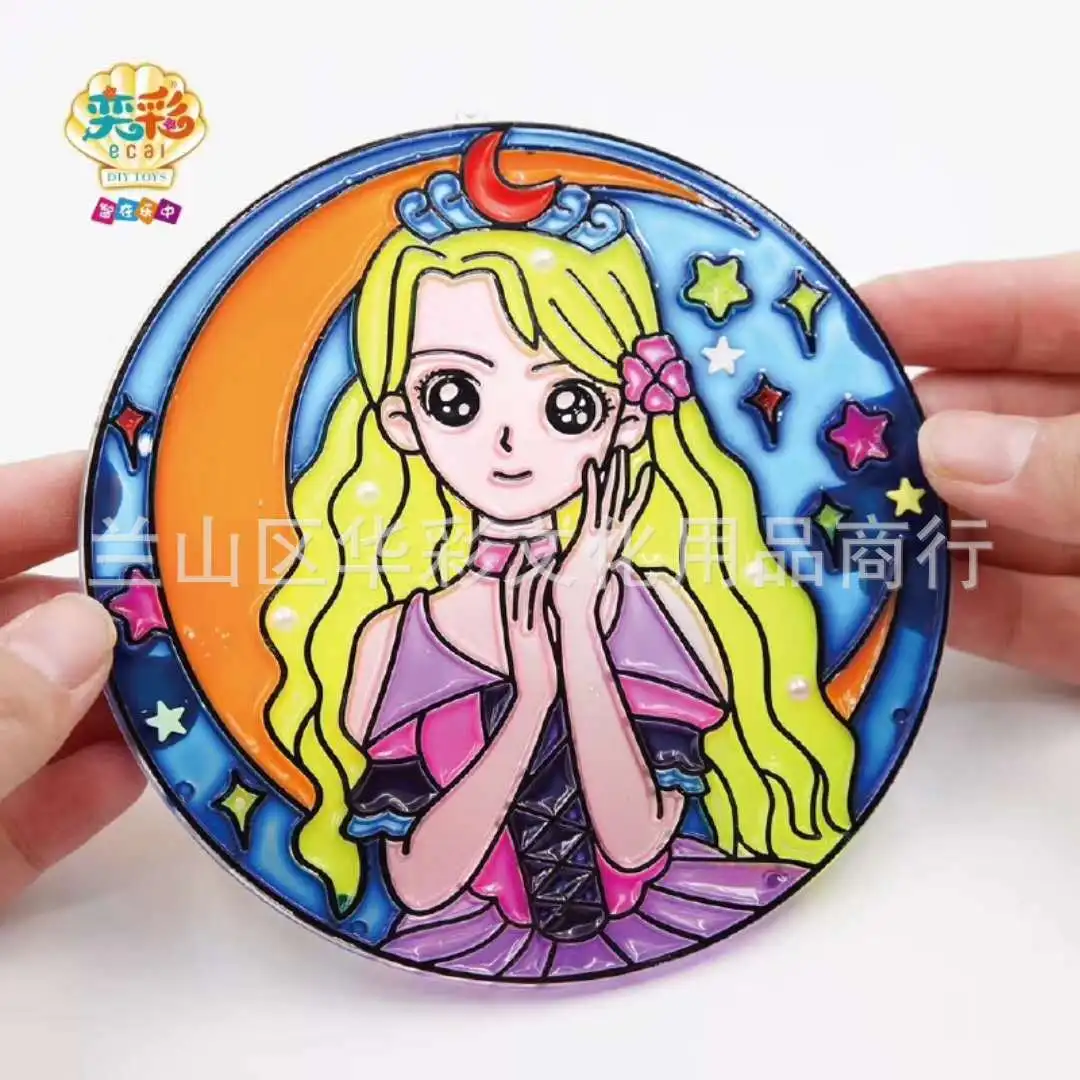 Ecai DIY Catch Dream Wind Chime цветной рисунок креативный ветряной колокольчик подвесное украшение для детей ручная работа раскраска каракули игрушка