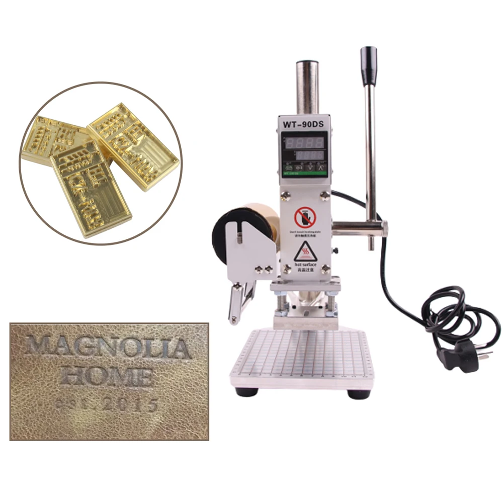 

SWANSOFT Manual Hot Stamping Machine cake Leather stamp tool Branding iron custom Embossed LOGO Trademark embossing machine