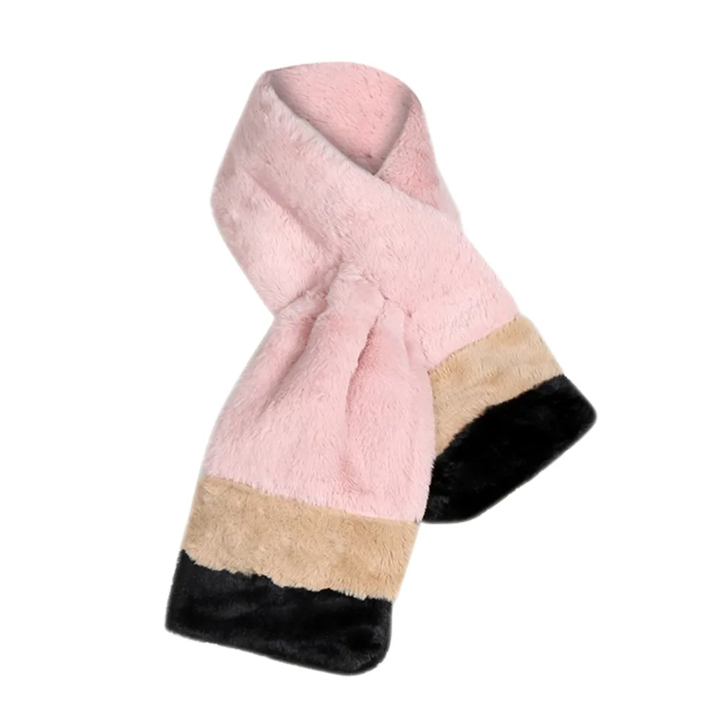 Осенне-зимний женский зимний теплый шарф, модный утолщенный мех, имитация меха, трава, шарфы, платок, длинный шарф#930 - Цвет: Розовый