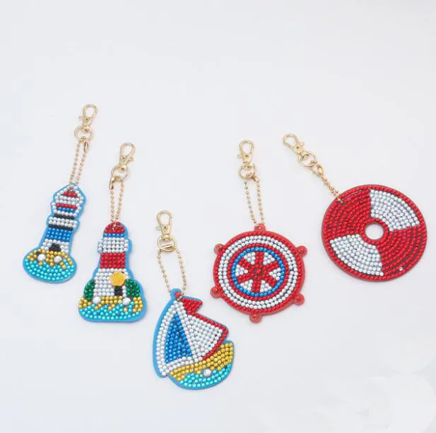 PVC Diamond keychain DIY полная дрель специальная Алмазная картина брелок мультфильм снеговик бабочка женская сумка кулон брелок ювелирный брелок для ключей подарки - Цвет: PVC Diamond keychain