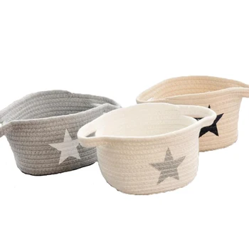 

3Pack Cotton Storage Baskets Foldable Organizer Baby Kids Child Clothes Toys Candy Gadgets Holder Bag Case Belly Basket