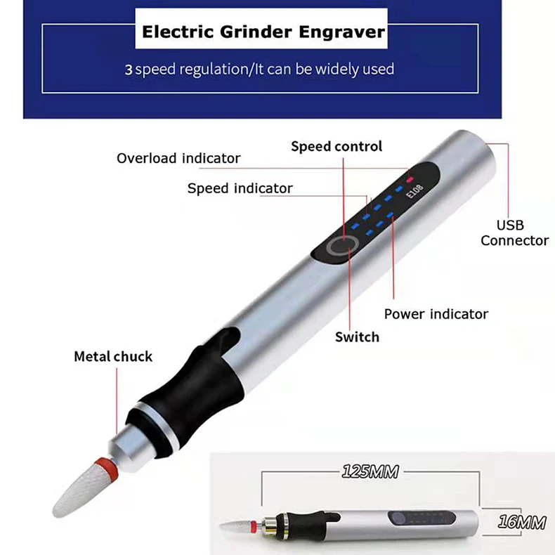 Electric Mini Grinder Jewelry Metal Glass Home DIY Engraving Pen Rechargeable 300mAH Lithium Battery Micro Drilling Power Tool best cordless chainsaw