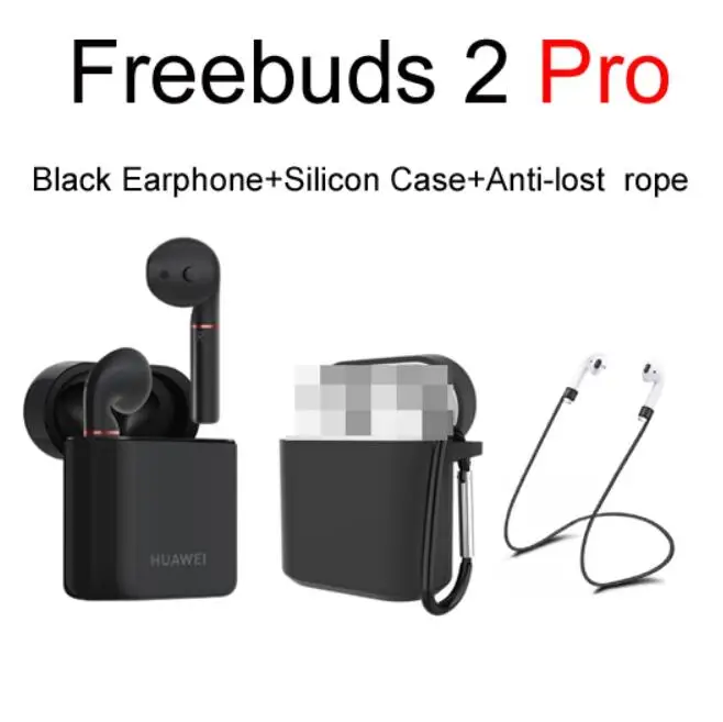 HUAWEI FreeBuds 2 FreeBuds 2 Pro Bluetooth 5,0 Беспроводные наушники с микрофоном Музыка сенсорный водонепроницаемый гарнитура двойной кран управление - Цвет: 2 Pro-blk n blk case