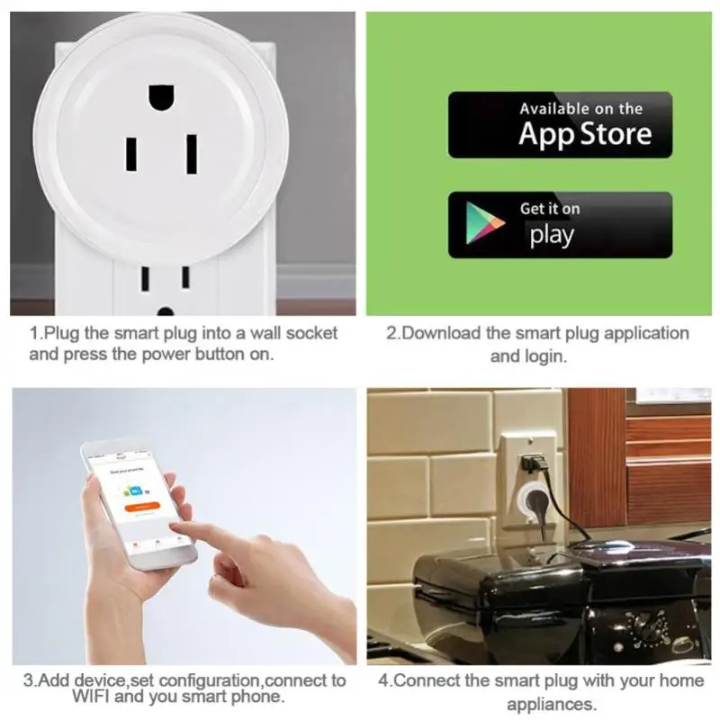 ALLOYSEED Wi-Fi умная розетка США вилка приложение управление Дистанционное управление синхронизации адаптер питания от сети настенный