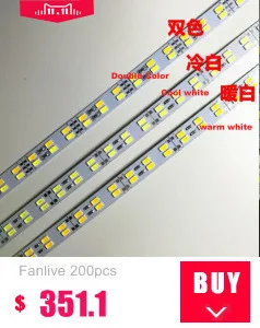 Fanlive 100 шт. * 100 см высокий яркий двухрядные 8520 DC 12 В 120 светодио дный S SMD 35 Вт/м светодио дный автомобиля Жесткий Газа Бар кабинет свет Алюминий