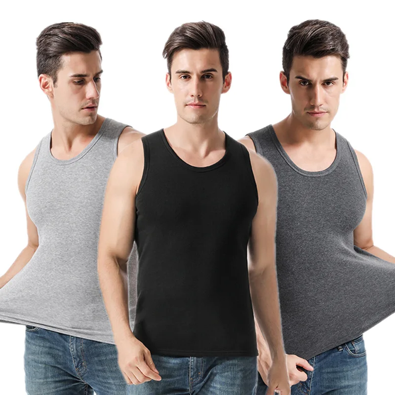 

Thick Warmer Men Body Control Tummy Sleeveless Shirts Slimming Waist Tops Warm Body