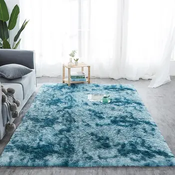 

Living Room Carpet Bedroom Carpet Plush Floor Mat Creative Floor Mat Carpet (Blue)