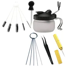 Аэрограф очиститель горшок стабилизатор бутылки держатель краска станция стеклянная банка бутылки фильтр матовый компрессор