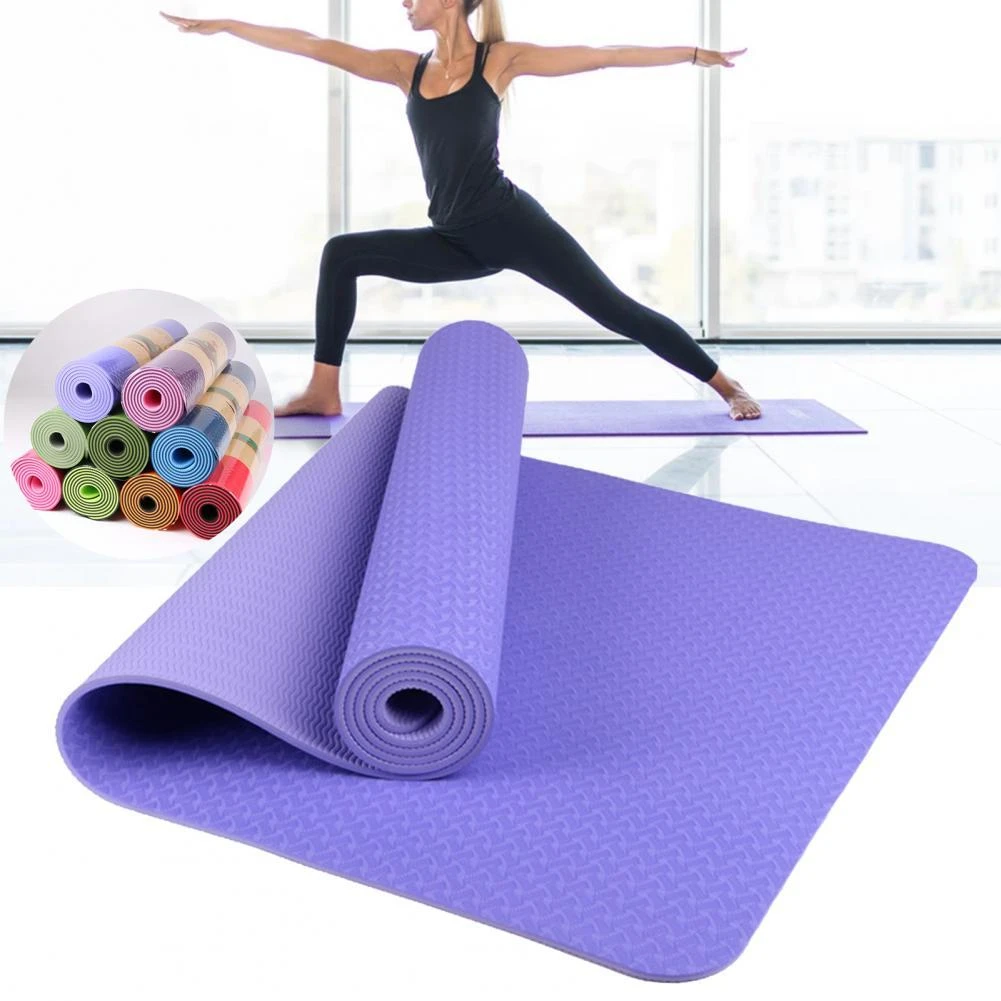 Presentator Teleurstelling Corporation Yoga Mat Two-color Fitness Exercise Tpe High Density Cushion Mat Non Slip Yoga  Mat Yoga Training Mat For Beginners - Yoga Mats - AliExpress