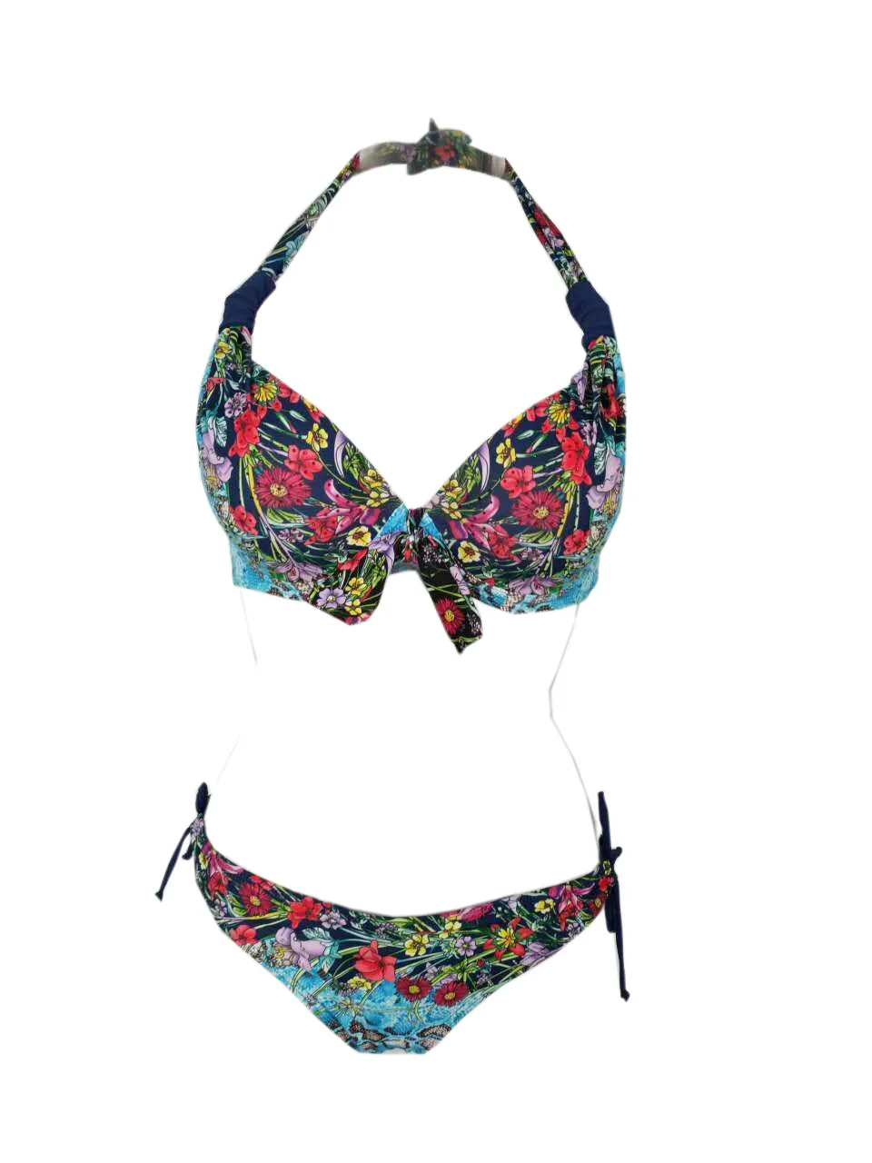 

Foclassy New Style Printed Stick Drill Europe And America-Foreign Trade Underwire Push up Chest Emphasizing WOMEN'S Seperated Sw
