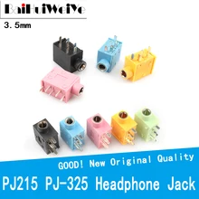 Conector de 10 tamanhos para fones de ouvido, conector de entrada para áudio estéreo pjtrabalho 5 cores pj325