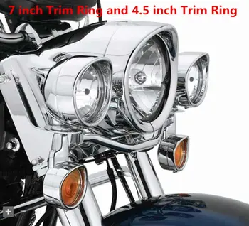 

Decorate Trim Ring Visor Cover For Harley Replacement Fog Light Trim Parts Accessories Car Chrome Metal Decorate