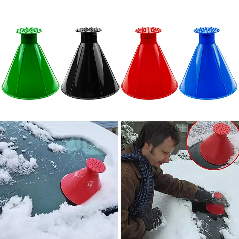 

Car Magic Window Glass Cleaning Tool Scraper Outdoor Funnel Windshield Magic home Snow Remover Car Tool Cone Shaped Ice Scraper