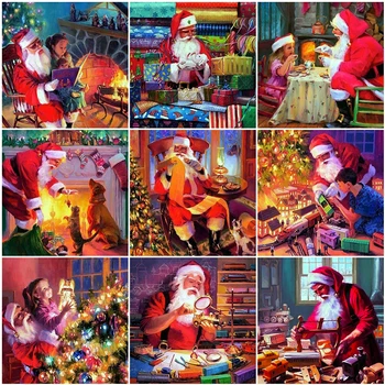

Evershine 5D DIY Diamond Painting Santa Claus Hobbies And Crafts Diamond Embroidery Christmas Cartoon Home Decor Gift