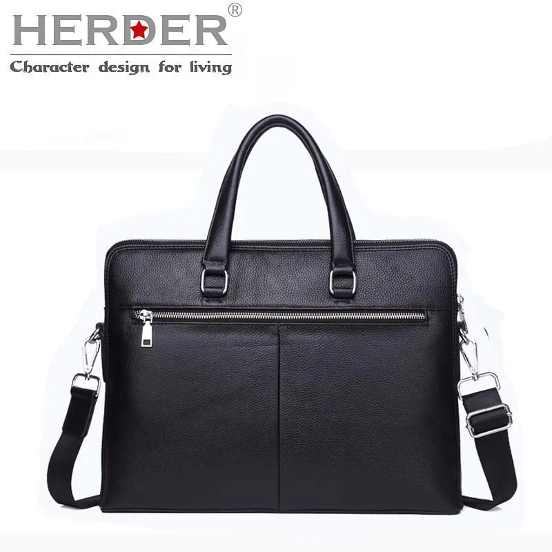 HERDER мужской кожаный портфель мужская сумка для ноутбука Натуральная кожа Мужская сумка через плечо мужской портфель