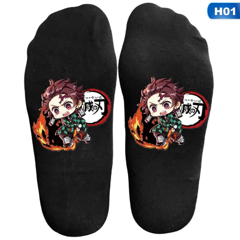 

Cotton Anime Happy Sock Demon Slayer Kimetsu of Ghost Socks For Women Girl Gift Cosplay