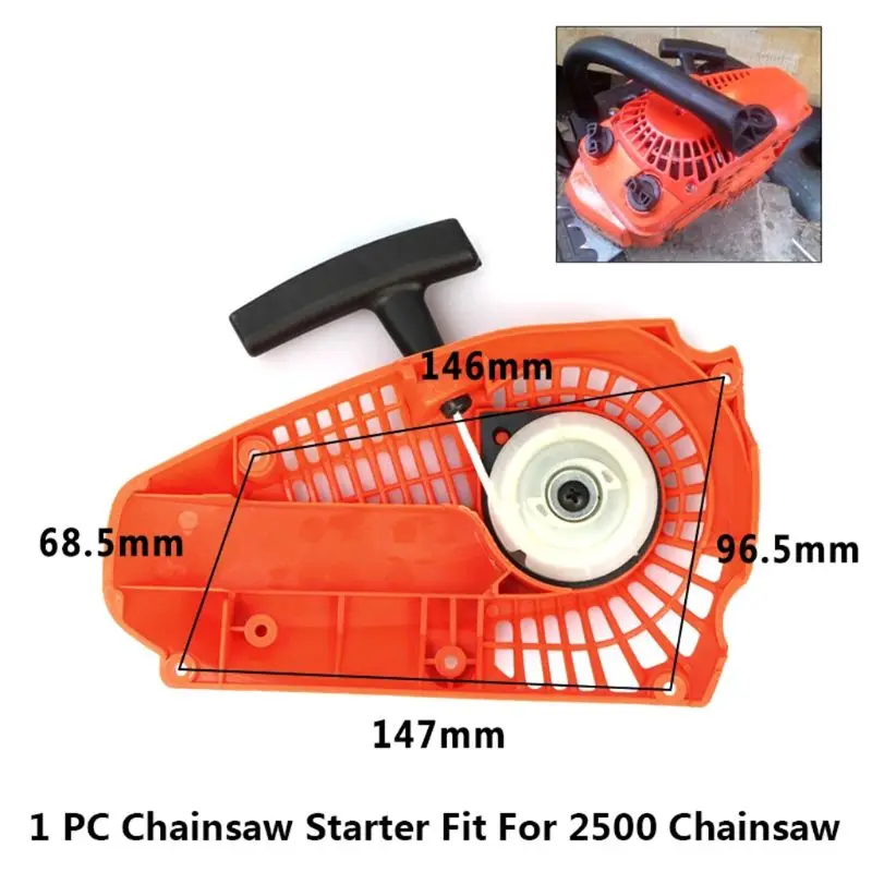 

Gasoline Chainsaw Pull Starter Fit 2500 25CC Chainsaw Brush Cutter Parts E7CB