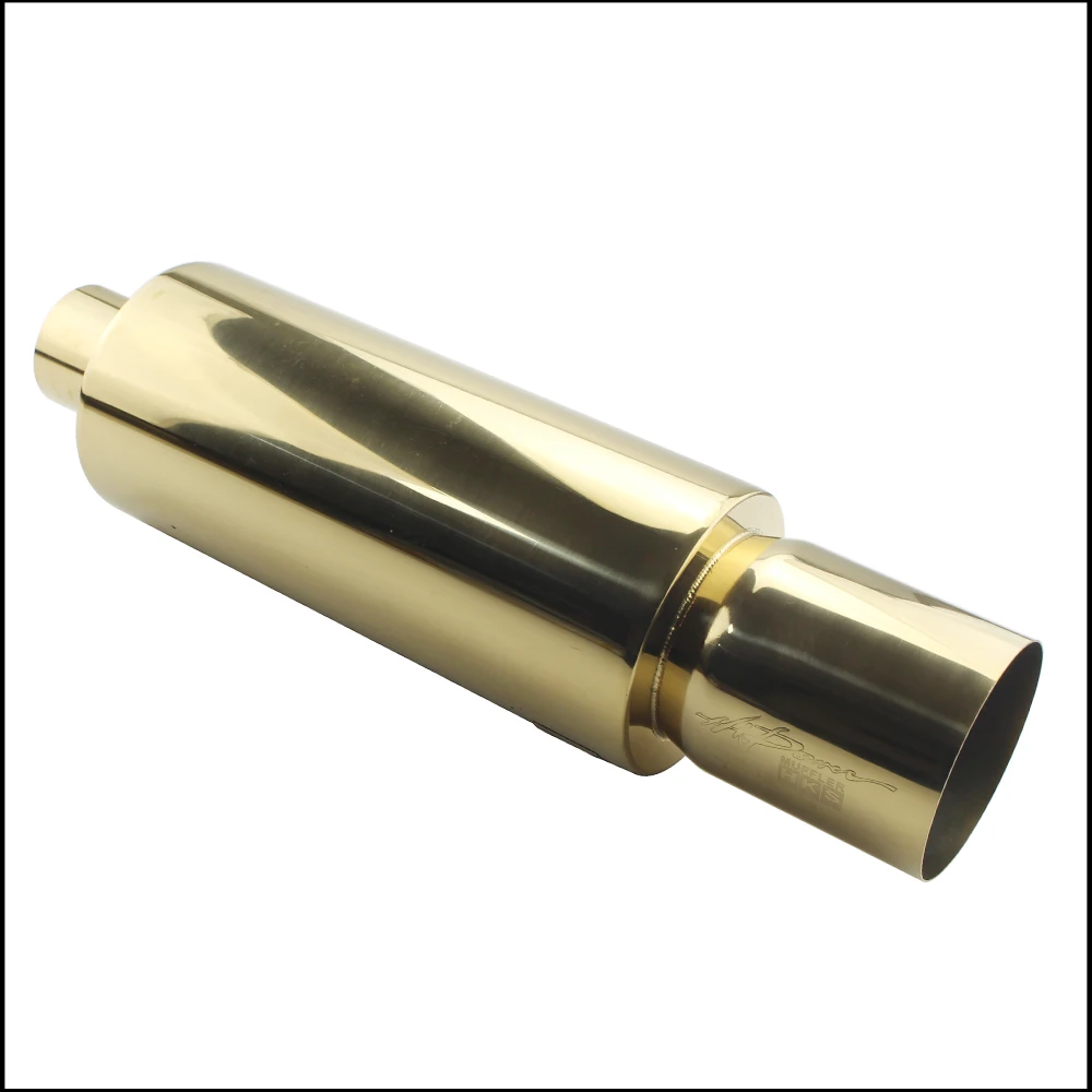 Car Moto Exhaust Systems Muffler Tail Pipe Universal Stainless Steel O.D 63 76 MM Outlet 101mm Bevel Crimping exhaust pipe muffler