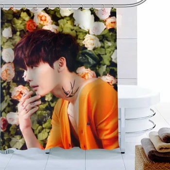 

Modern Lee Jong Suk Shower Curtain Decor Waterproof Polyester Fabric Bath Curtain 180X180cm Eco-friendly Bathroom Curtain