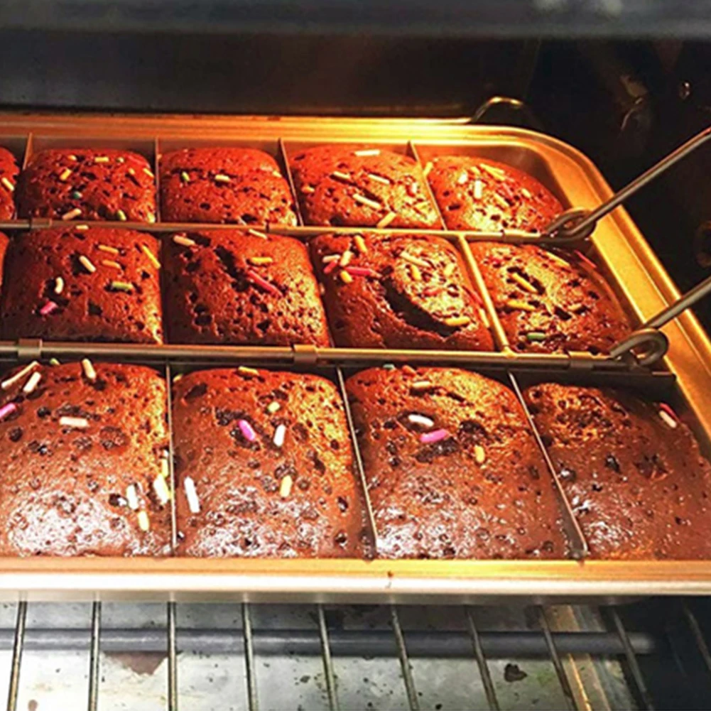 Профессиональная кухонная утварь, противень для выпечки, антипригарный квадратный прочный съемный разделитель, сделай сам, слайсер из углеродистой стали