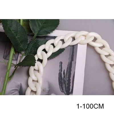 100 см DIY полимерная цепь сумка Аксессуары Ретро акриловая сумка с ручками на ремне для женщин сумки на плечо сумка на ремне цепочка на сумке - Цвет: 1