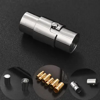 

2pcs Column Magnetic Clasp Stainless Steel End Clasps fit 3-8mm Leather Cord Bracelet Connectors Strong Magnetic Jewelry Making