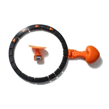 

Hot Auto-Spin Hoop Smart Counting Loop with Adjustable Waistband Foldable Weight Hammer for Exercise D6