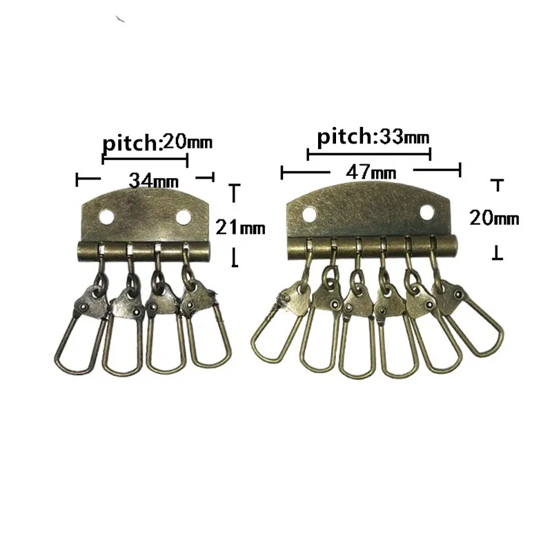 Wholesale Bronze Tone Keychain Hook For DIY Accessories 20Pcs | Обустройство дома