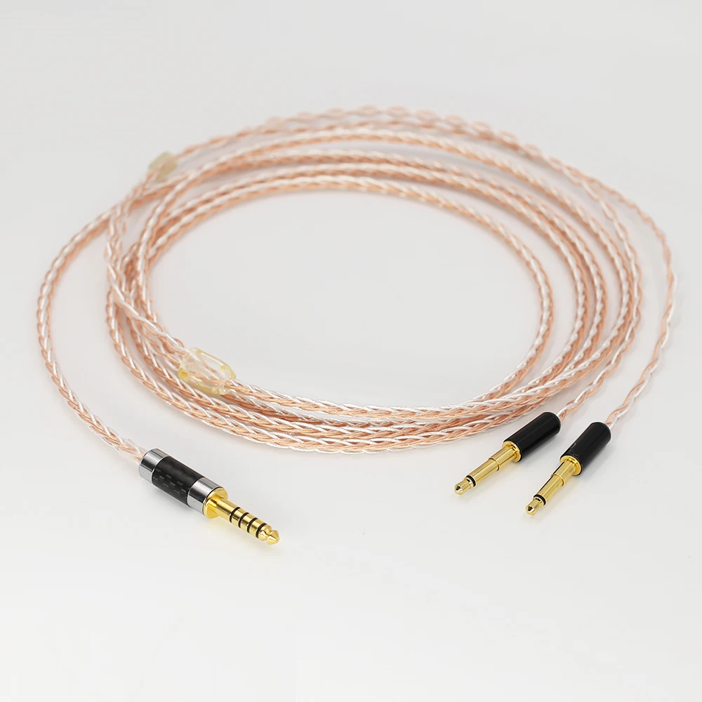 Hight Quality 8cores Headphones Cable 3 5 stereo Audio Plug Audio Upgrade Cable For Meze 99 Classics Focal Elear