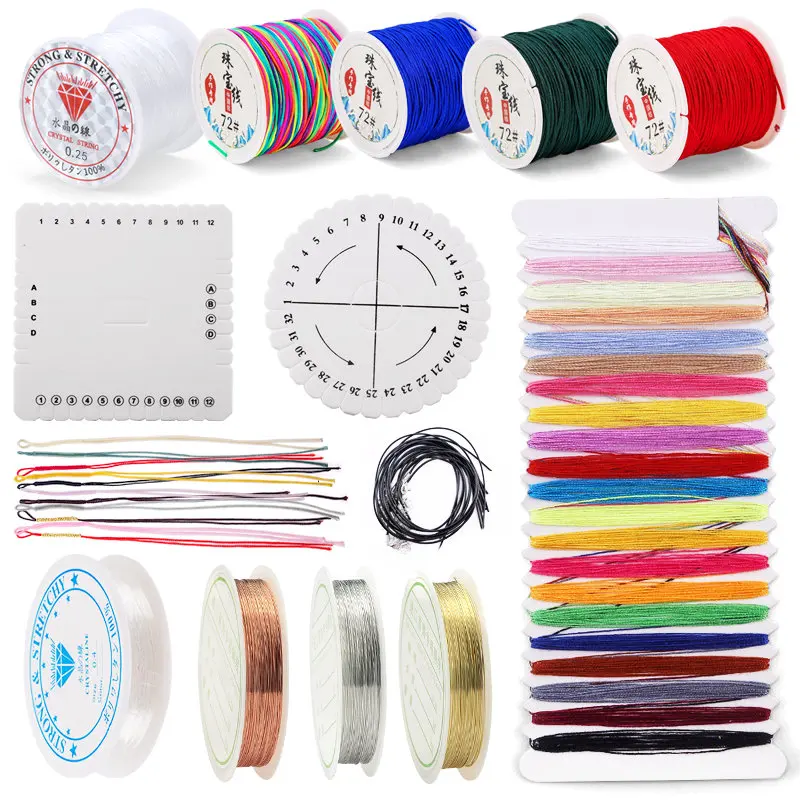 Hard Copper Wire Embroidery Elastic Rope String Line Nylon Cord Thread for Bracelet DIY Jewelry Making Accessories | Украшения и