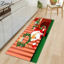 Zeegle креативный Рождественский длинный ковер современный вход ножной ковер напечатанный ковер с рисунком мягкий коврик для ванной Противоскользящий пол мягкий коврик