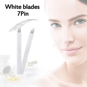 

500 pcs microblading needles Permanent Makeup Eyebrow Tattoo Needle Blade Microblade 3D Embroidery Blades for Eyebrow Manual Pen