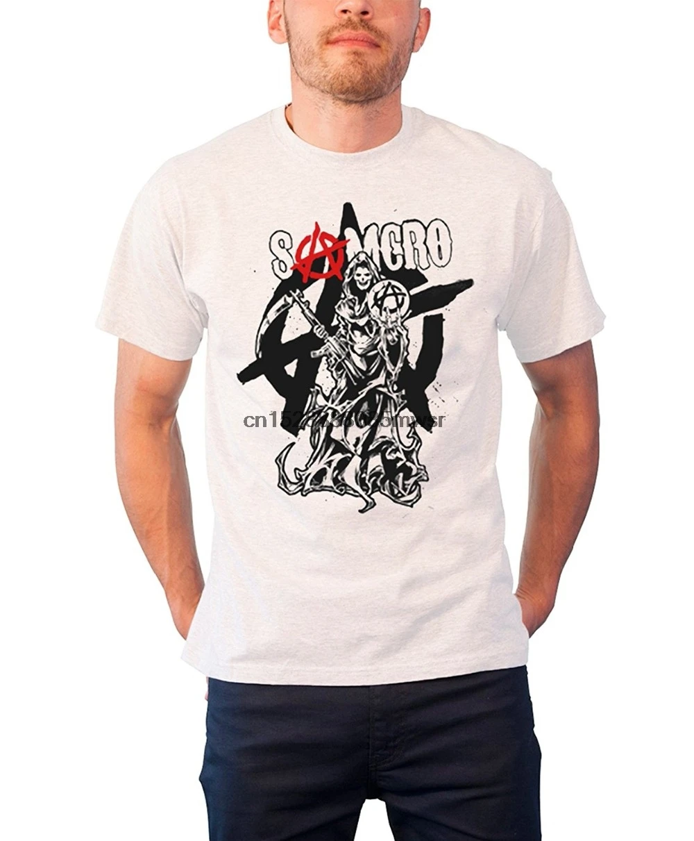 2019 Новая модная крутая Мужская футболка Samcro рубашка Reaper Splash мужская белая |